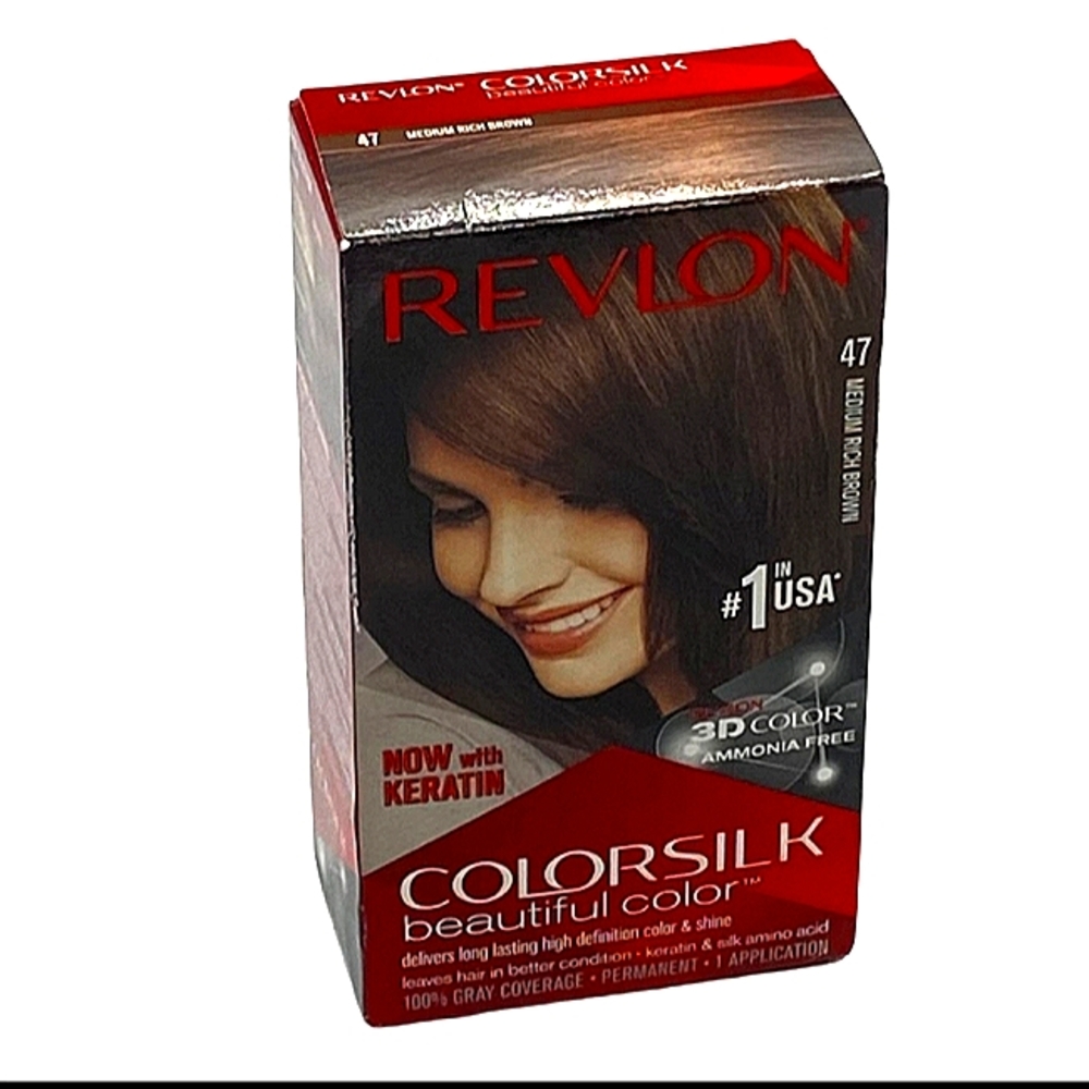 Revlon Boxed Hair Dye Color 47 Medium Rich Brown